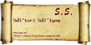 Sátori Sólyom névjegykártya